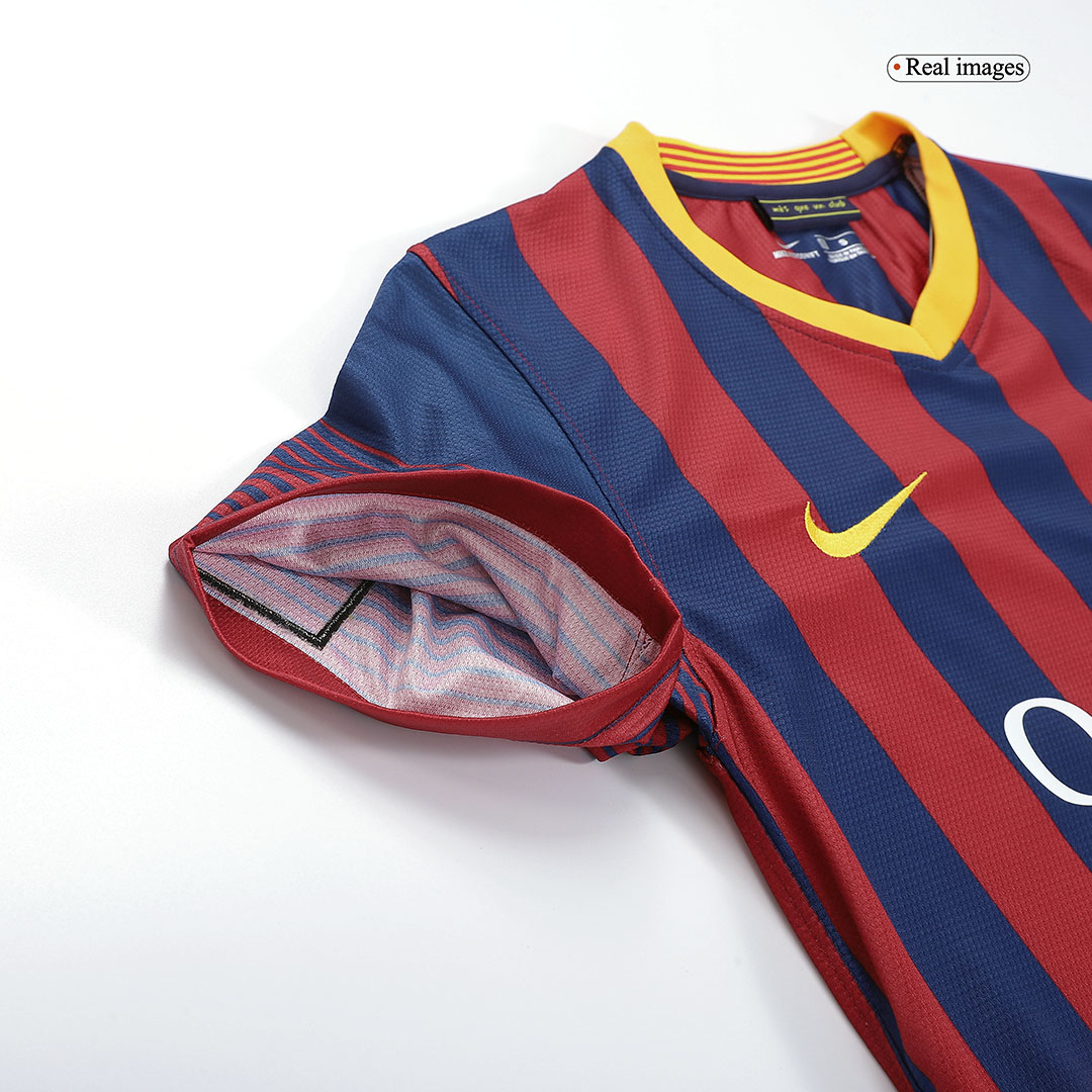 Messi #10 Retro Barcelona Home Jersey 2013/14 - minejerseys