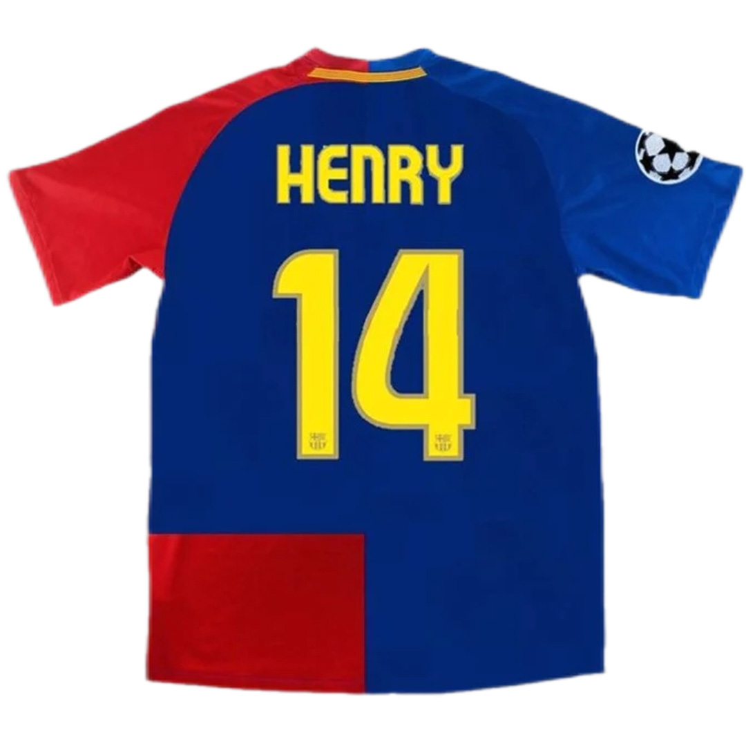 Henry #14 Retro Barcelona UCL Final Home Jersey 2008/09 - minejerseys