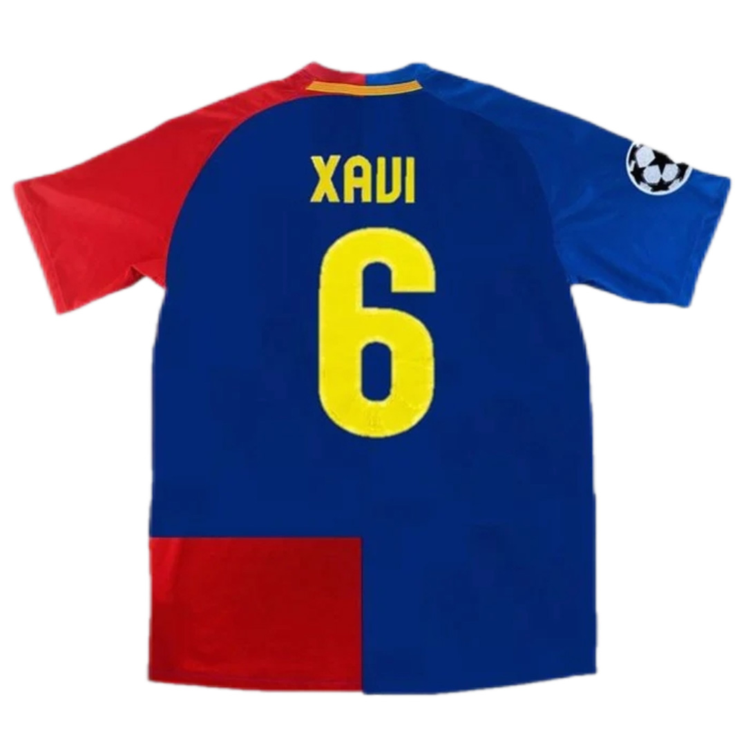 XAVI #6 Retro Barcelona UCL Final Home Jersey 2008/09 - minejerseys