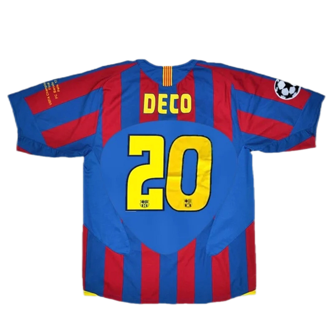 DECO #20 Retro Barcelona UCL Final Home Jersey 2005/06 - minejerseys