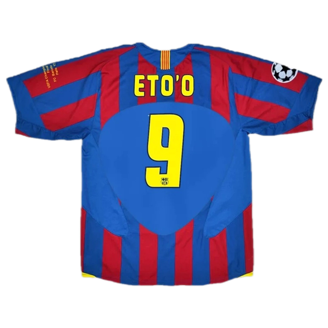 ETO'O #9 Retro Barcelona UCL Final Home Jersey 2005/06 - minejerseys