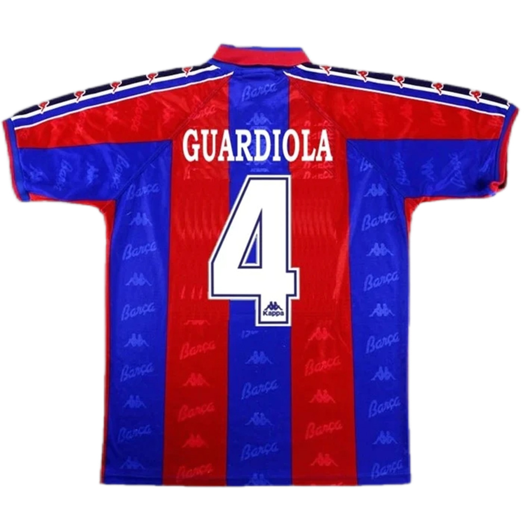 Guardiola #4 Retro Barcelona Home Jersey 1996/97 - minejerseys