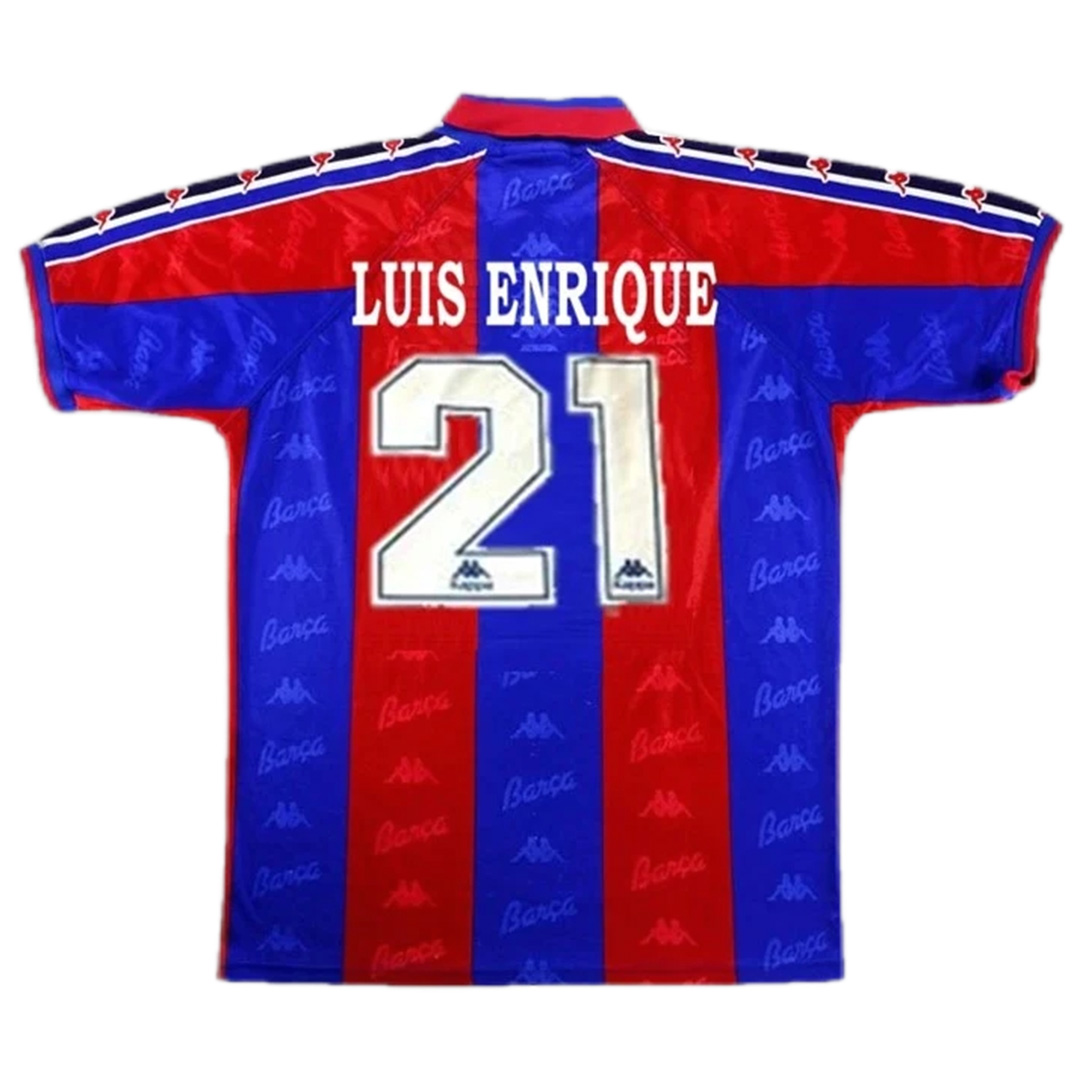 Luis Enrique #21 Retro Barcelona Home Jersey 1996/97 - minejerseys