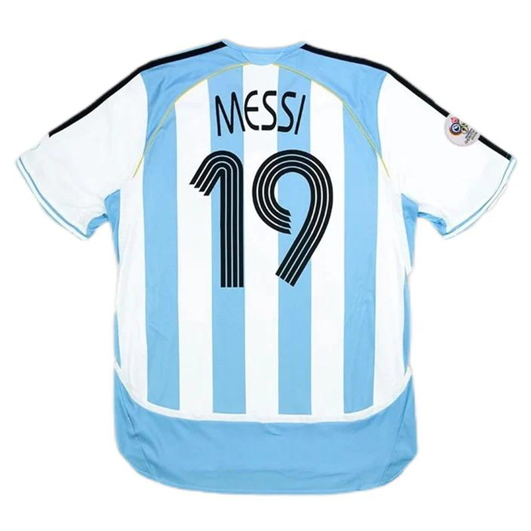 Messi #19 Retro Argentina Home Jersey World Cup 2006 - minejerseys