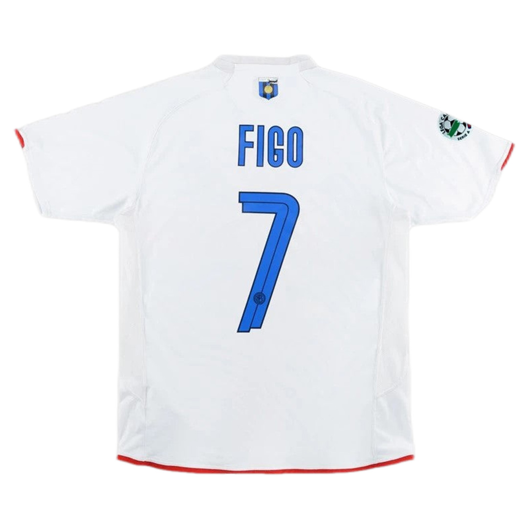 Figo #7 Retro Inter Milan 100th Anniversary Away Jersey 2007/08 - minejerseys