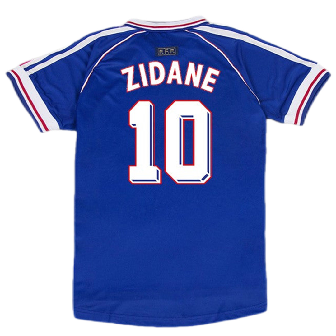 Zidane #10 Retro France Home Jersey World Cup 1998 - minejerseys
