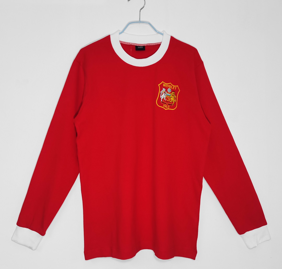 Retro Manchester United FA Cup Final Long Sleeve Jersey 1963 - minejerseys