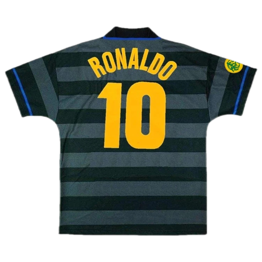 Ronaldo #10 Retro Inter Milan UEFA Cup Away Jersey 1997/98 - minejerseys