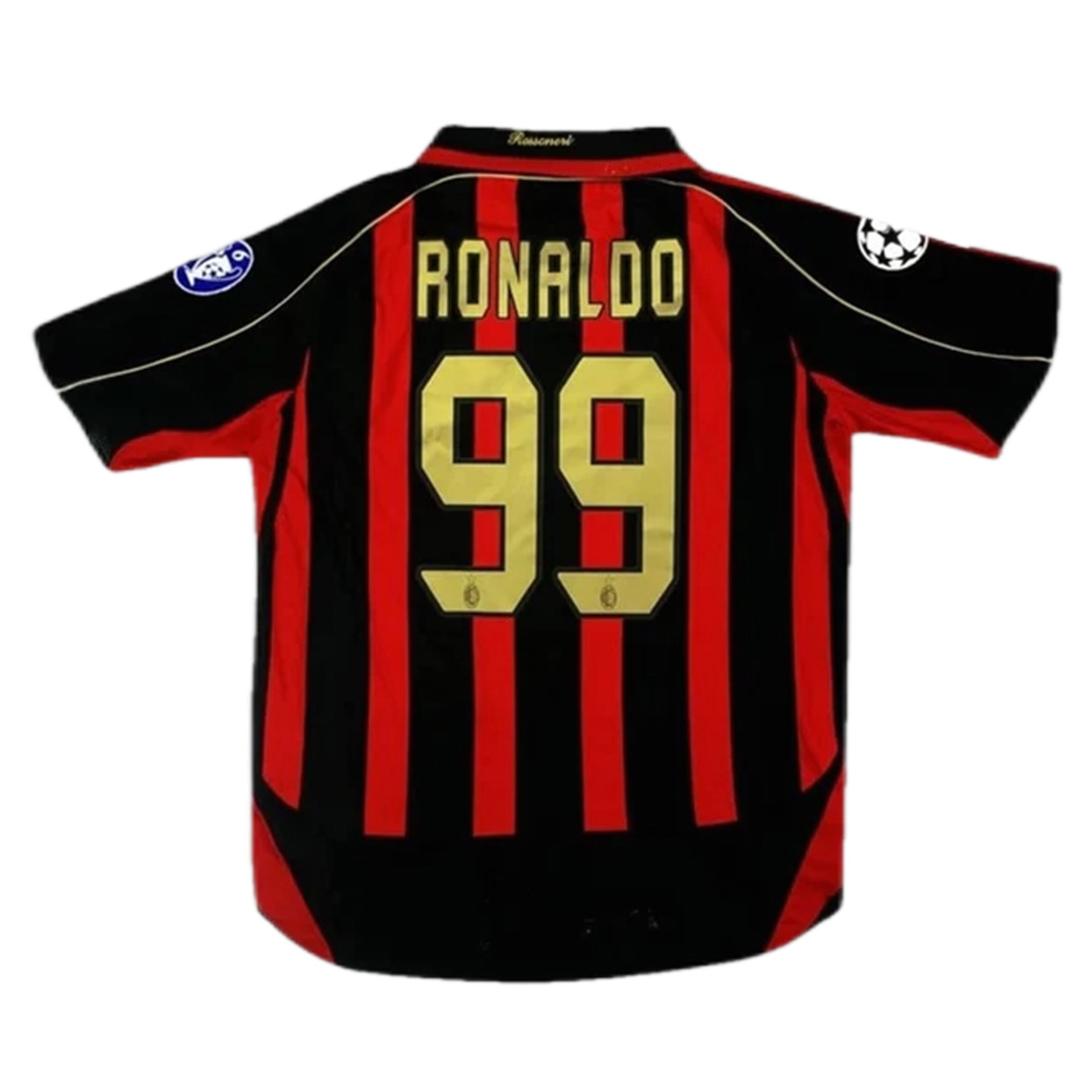 Ronaldo #99 Retro AC Milan UCL Home Jersey 2006/07 - minejerseys