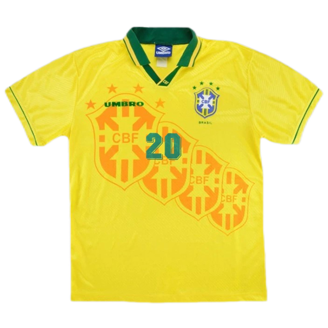 Ronaldo #20 Brazil Home Retro Jersey World Cup 1994 - minejerseys