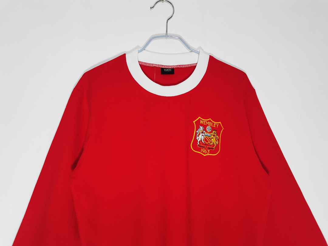 Retro Manchester United FA Cup Final Long Sleeve Jersey 1963 - minejerseys