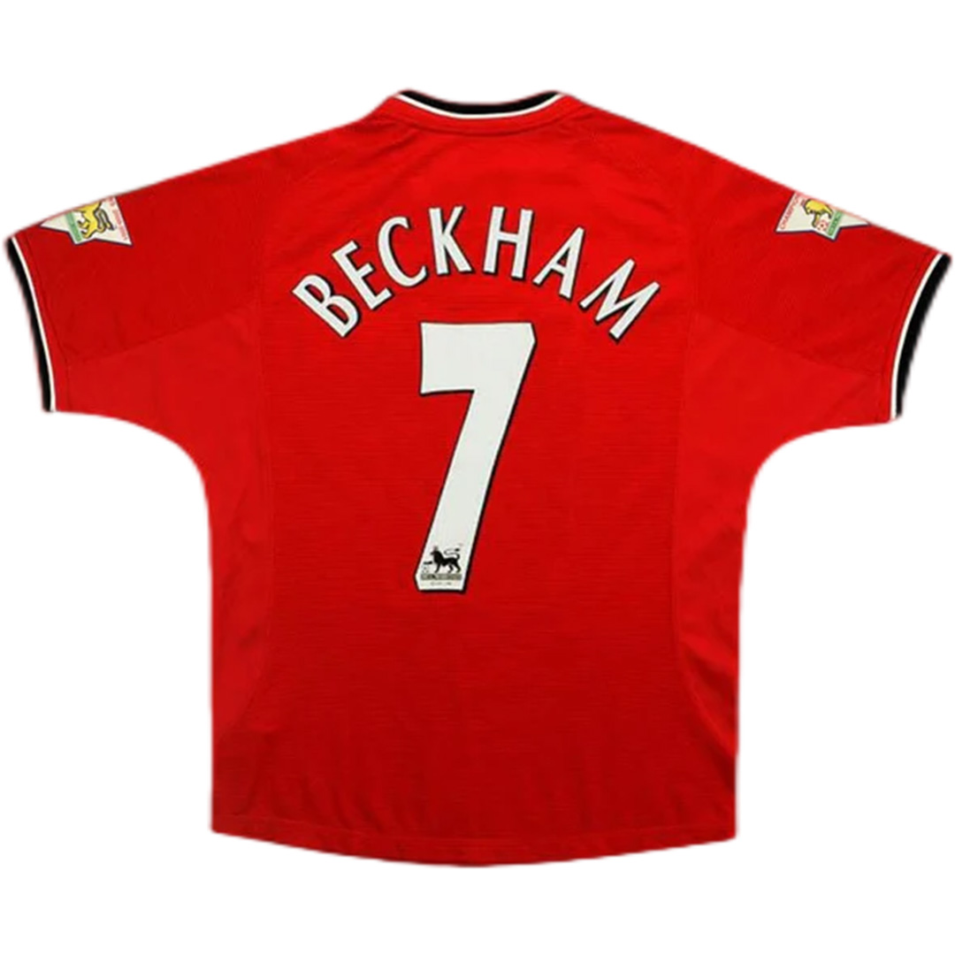 BECKHAM #7 Retro Manchester United Home Jersey 2000/02 - minejerseys