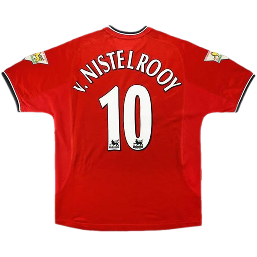 v.NISTELROOY #10 Retro Manchester United Home Jersey 2000/02 - minejerseys