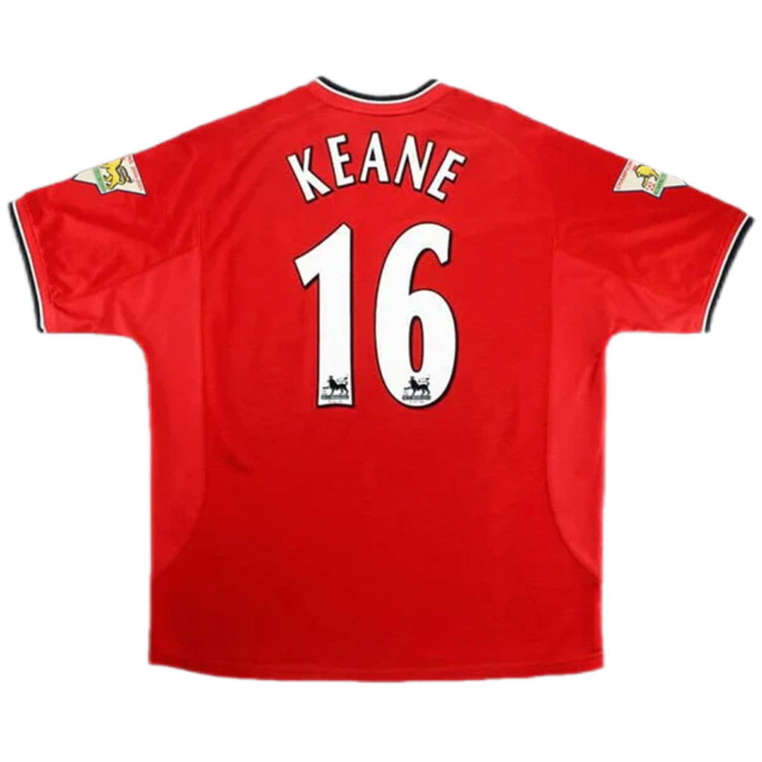 KEANE #16 Retro Manchester United Home Jersey 2000/02 - minejerseys