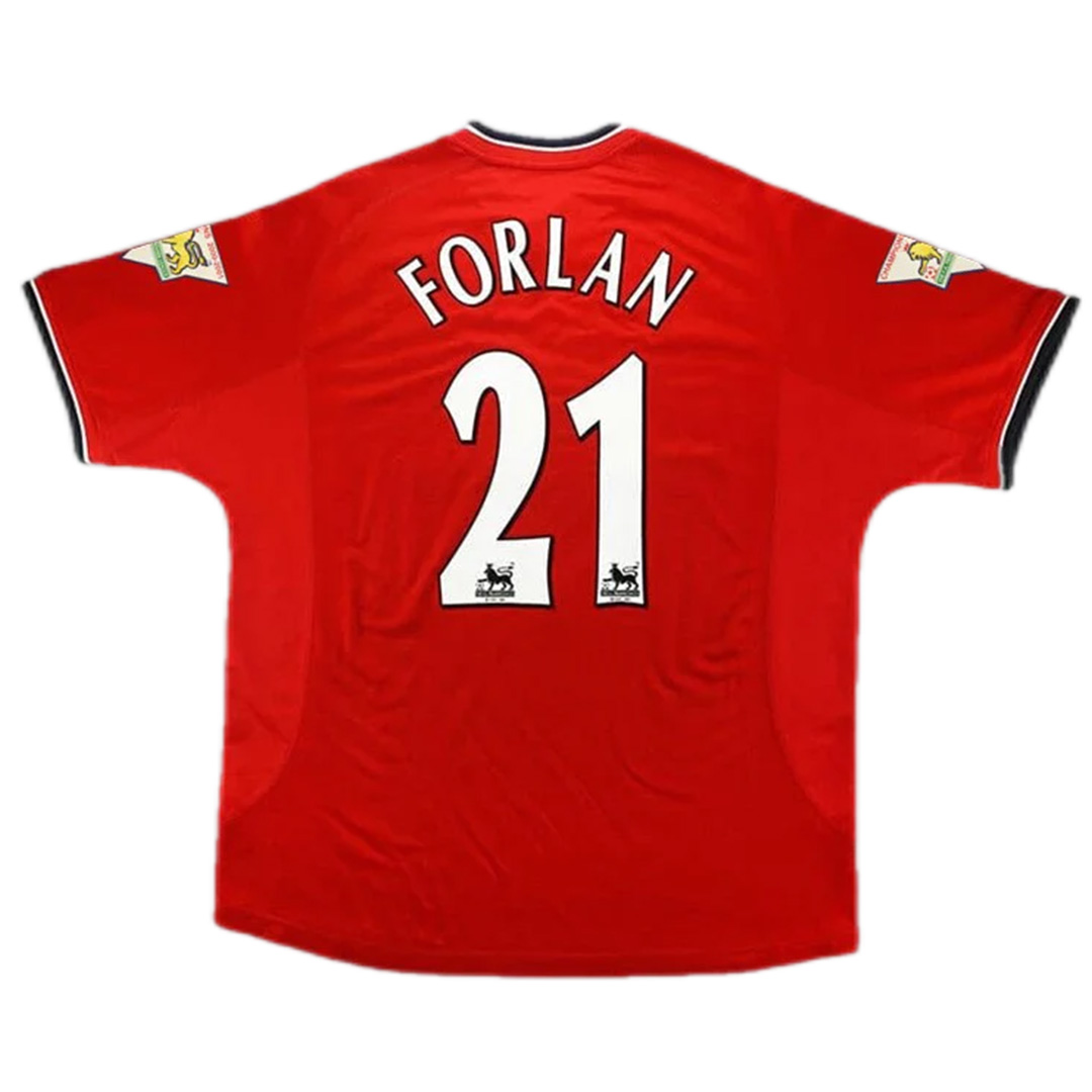 FORLAN #21 Retro Manchester United Home Jersey 2000/02 - minejerseys