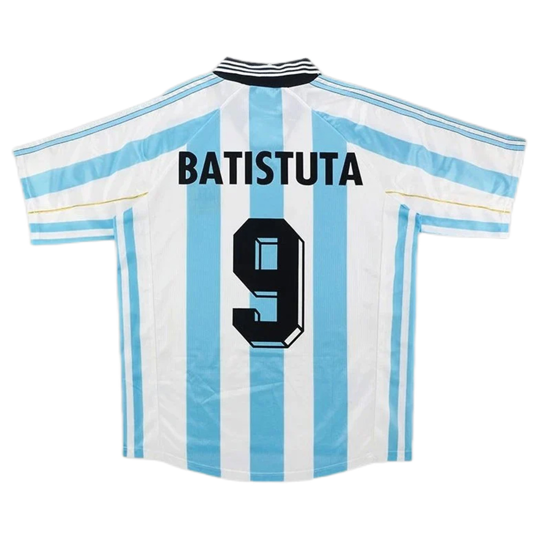 BATISTUTA #9 Retro Argentina Home Jersey World Cup 1998 - minejerseys
