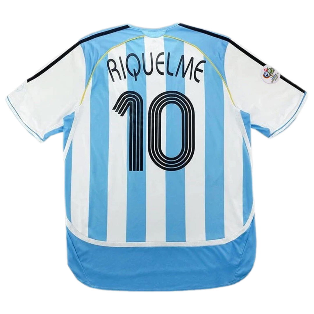 RIQUELME #10 Retro Argentina Home Jersey World Cup 2006 - minejerseys