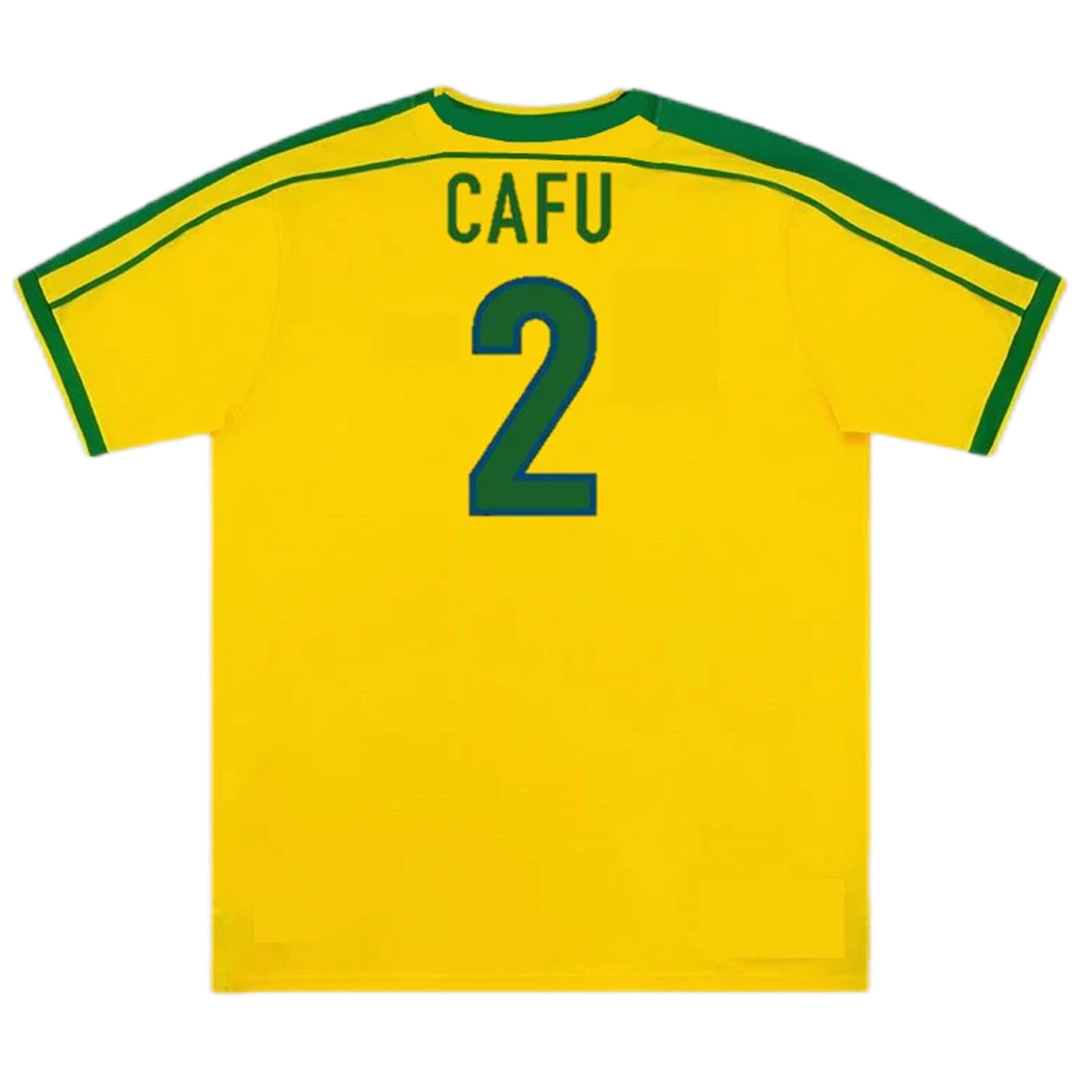 CAFU #2 Retro Brazil Home Jersey World Cup 1998 - minejerseys
