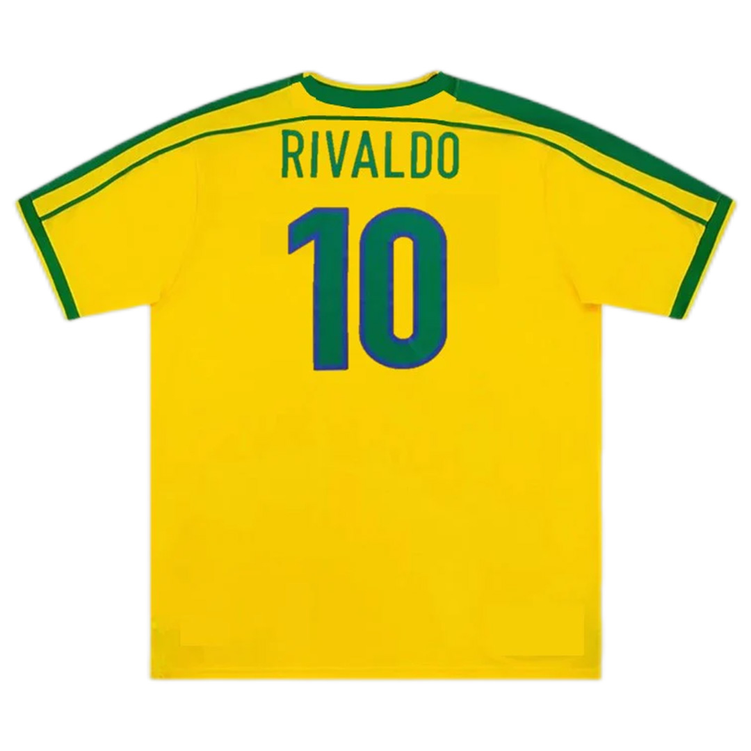 RIVALDO #10 Retro Brazil Home Jersey World Cup 1998 - minejerseys