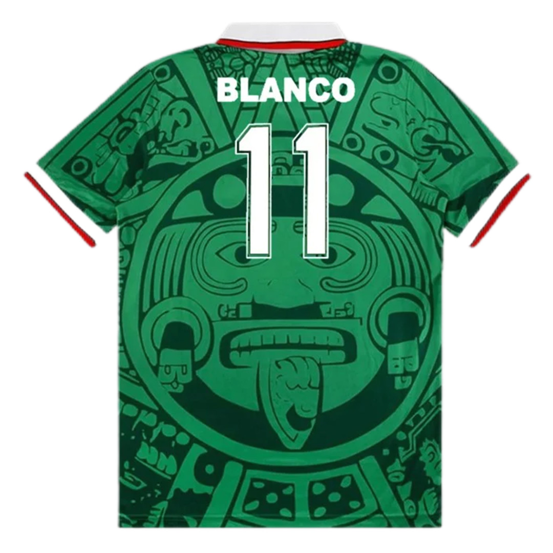 BLANCO #11 Retro Mexico Home Jersey World Cup 1998 - minejerseys