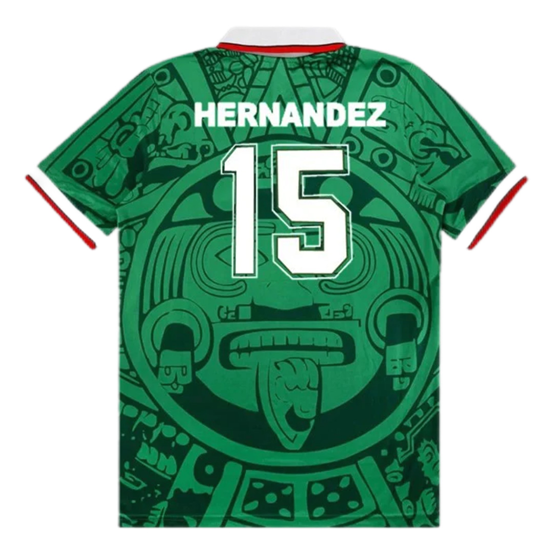 HERNANDEZ #15 Retro Mexico Home Jersey World Cup 1998 - minejerseys