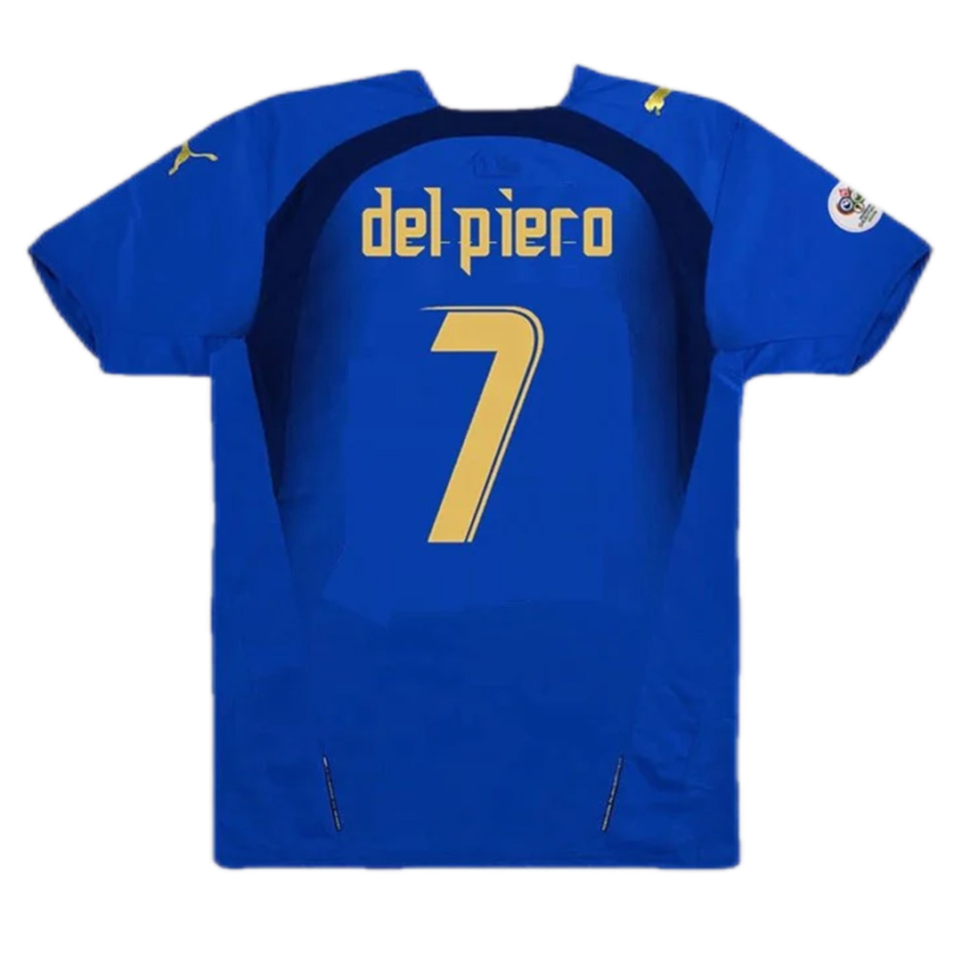 Del Piero #7 Italy Retro Home Jersey World Cup 2006 - minejerseys