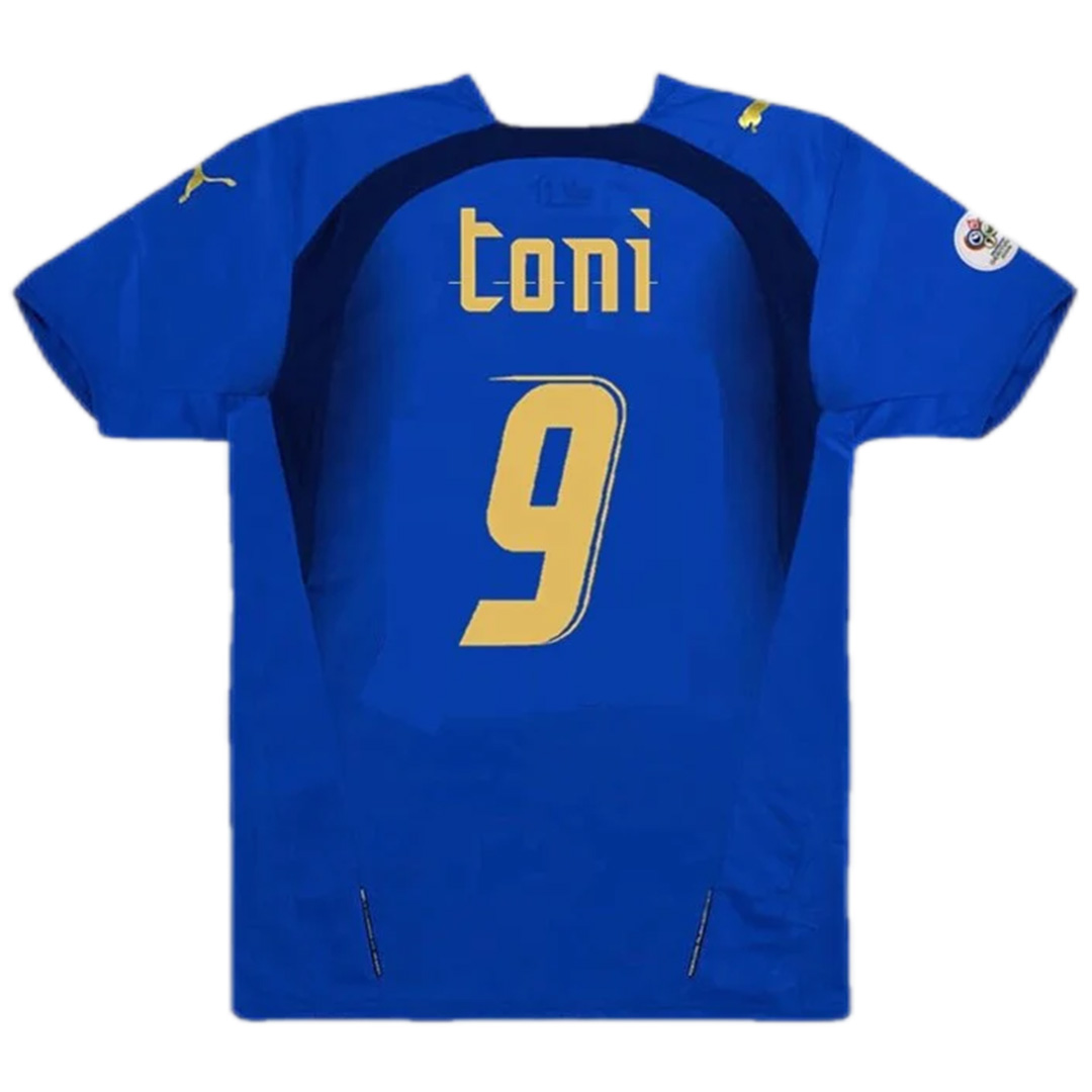 TONI #9 Retro Italy Home Jersey World Cup 2006 - minejerseys