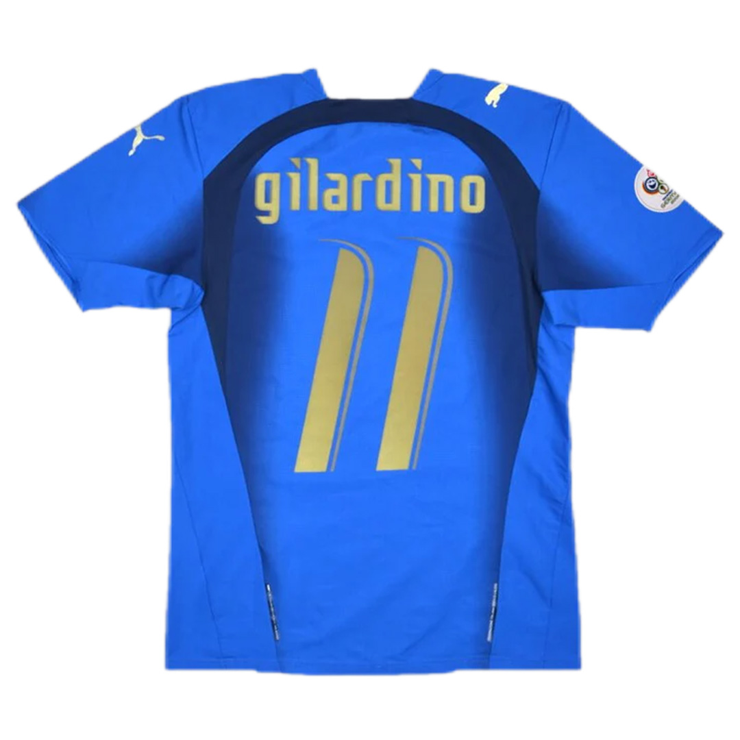 GILARDINO #11 Italy Retro Home Jersey World Cup 2006 - minejerseys