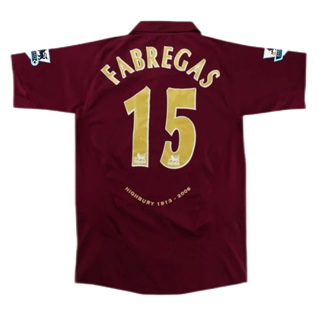 FABREGAS #15 Retro Arsenal Home Jersey 2005/06 - minejerseys
