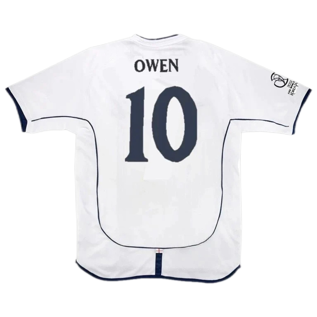 Owen #10 Retro England Home Jersey World Cup 2002 - minejerseys