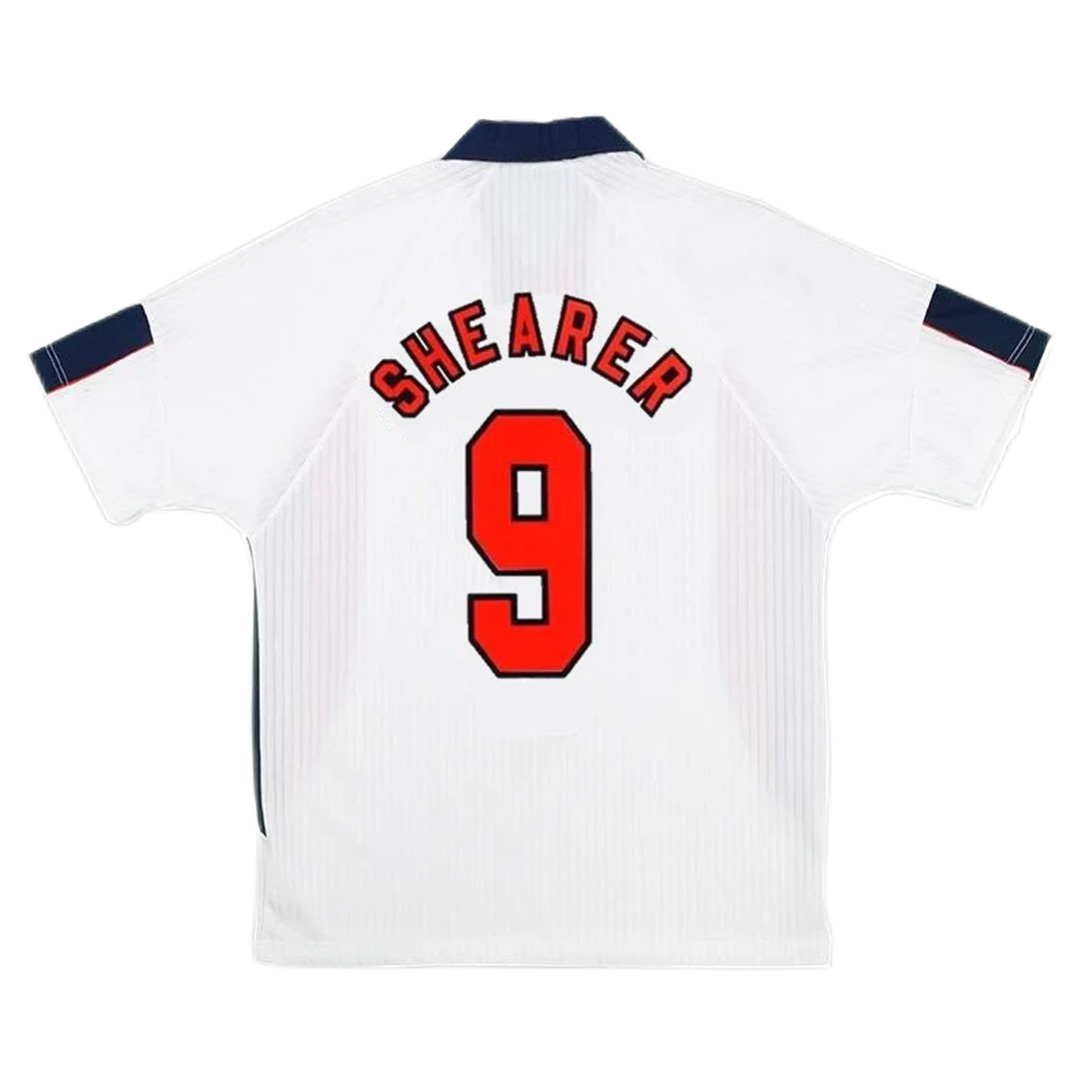 Shearer #9 Retro England Home Jersey World Cup 1998 - minejerseys
