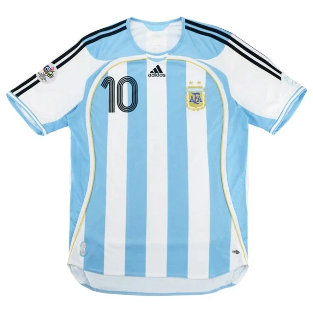 RIQUELME #10 Retro Argentina Home Jersey World Cup 2006 - minejerseys