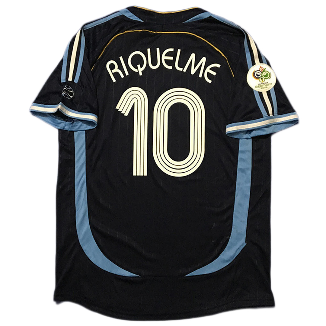RIQUELME #10 Retro Argentina Away Jersey World Cup 2006 - minejerseys