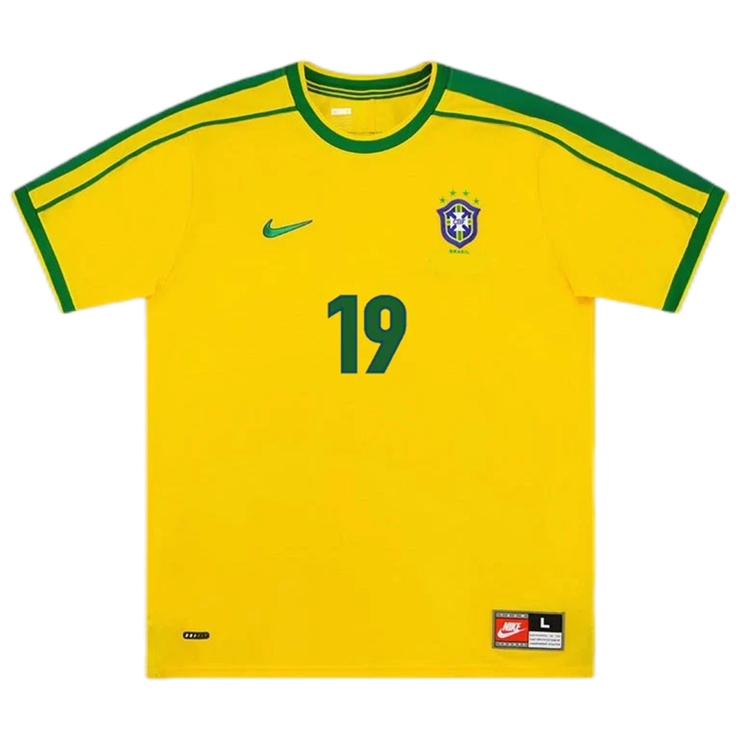 DENILSON #19 Retro Brazil Home Jersey World Cup 1998 - minejerseys
