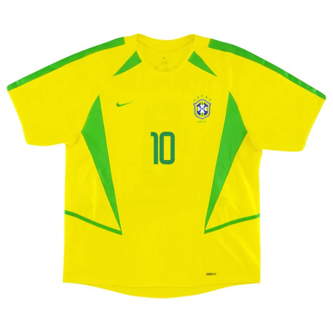 RIVALDO #10 Retro Brazil Home Jersey World Cup 2002 - minejerseys