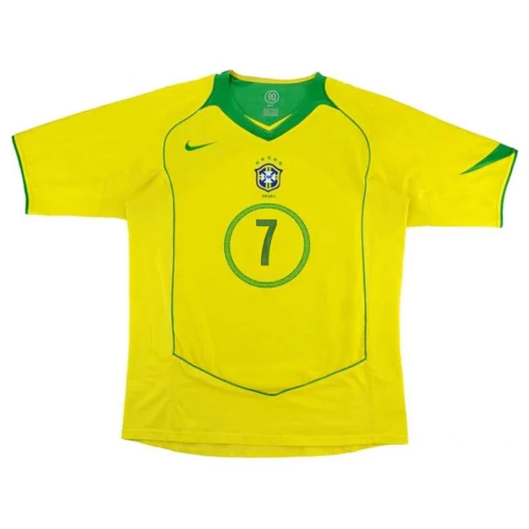ADRIANO #7 Retro Brazil Home Jersey 2004 - minejerseys
