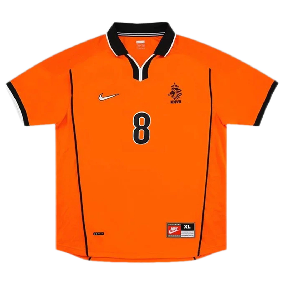 BERGKAMP #8 Retro Netherlands Home Jersey World Cup 1998 - minejerseys