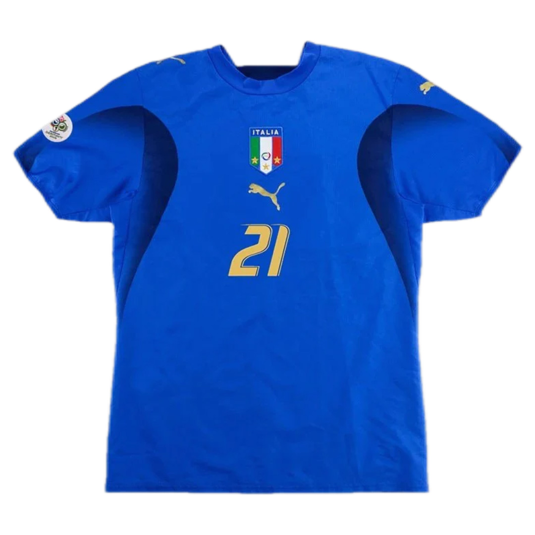 PIRLO #21 Retro Italy Home Jersey World Cup 2006 - minejerseys