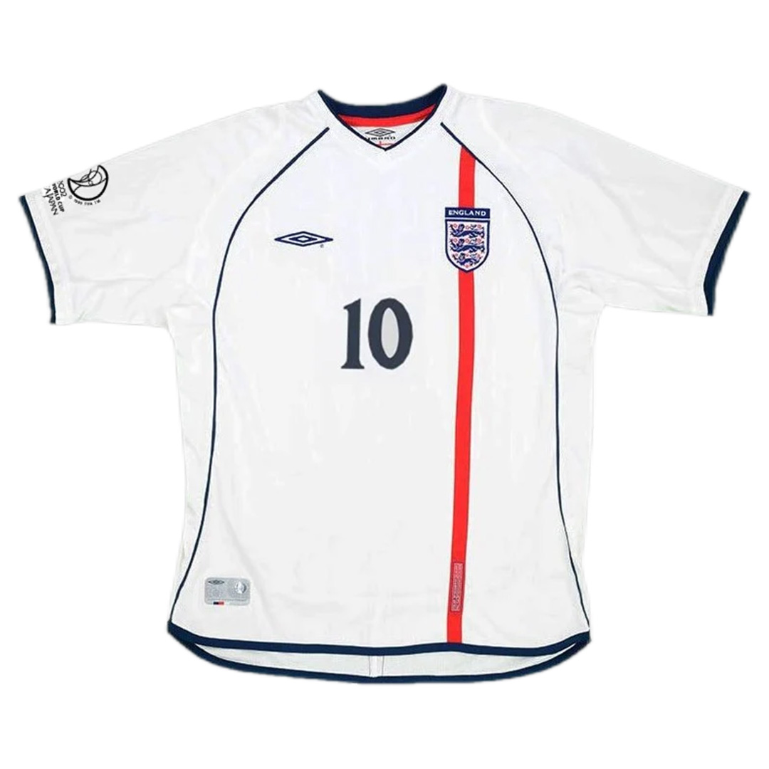 Owen #10 Retro England Home Jersey World Cup 2002 - minejerseys