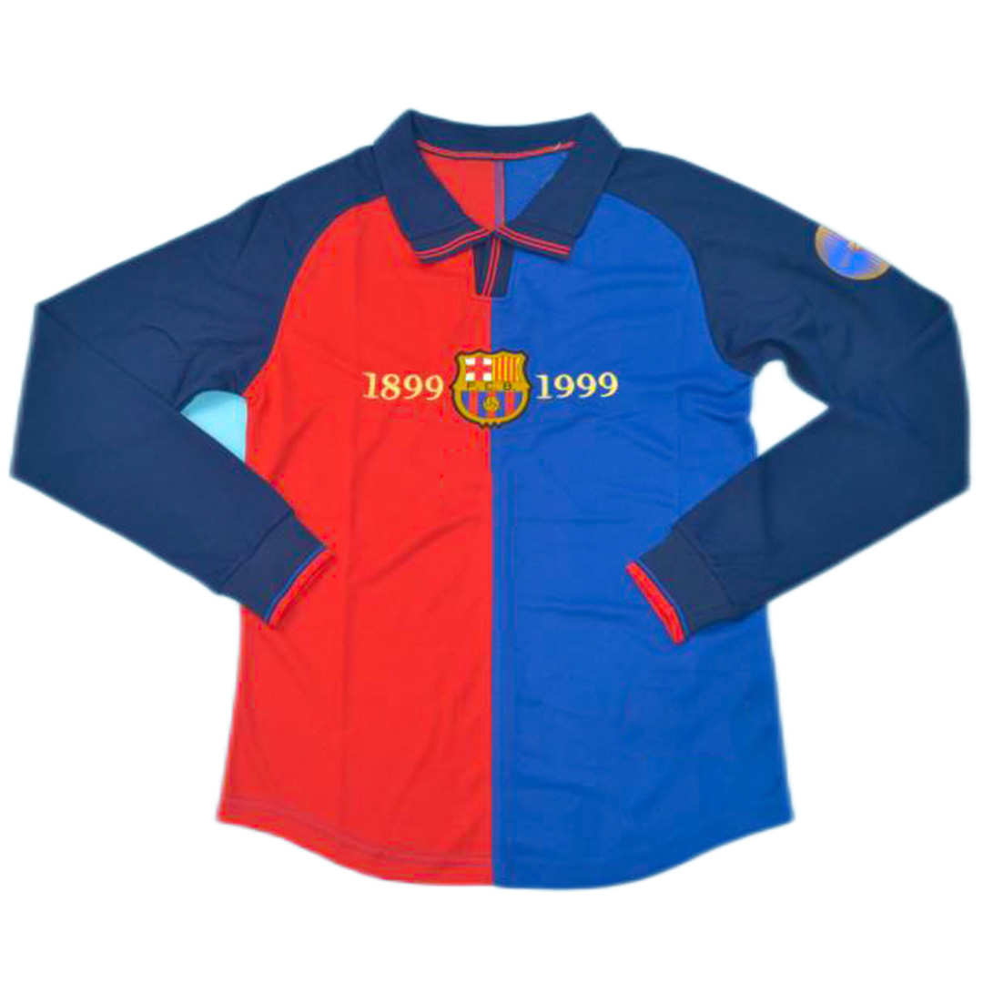 Retro Barcelona Home Long Sleeve Jersey 1999/00 - minejerseys