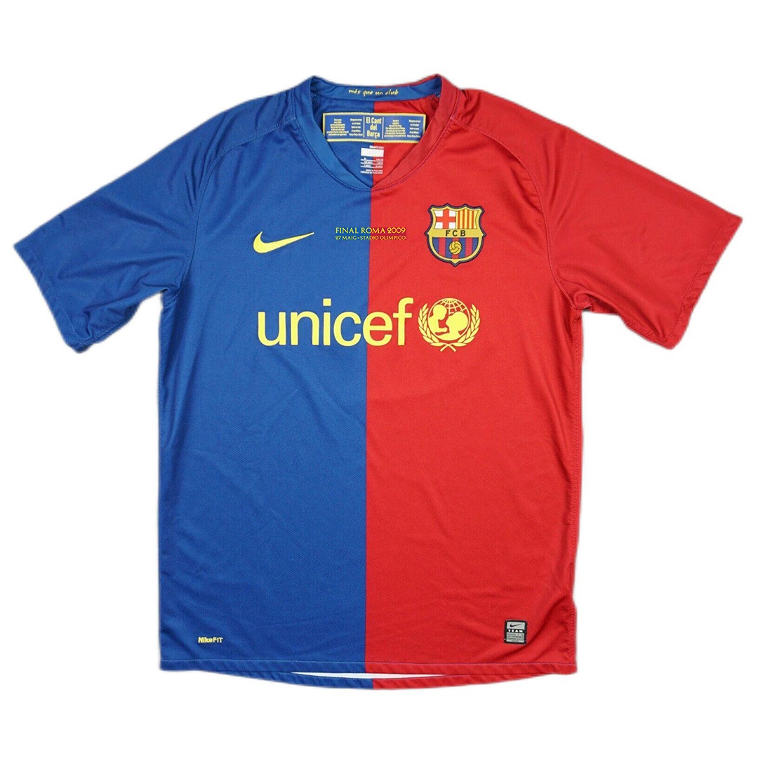 Retro Barcelona UCL Final Home Jersey 2008/09 - minejerseys