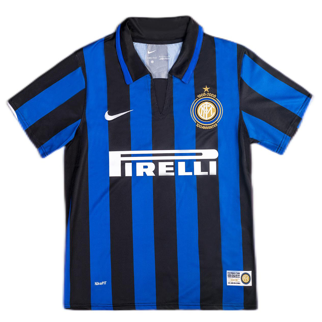 Retro Inter Milan 100th Anniversary Home Jersey 2007/08 - minejerseys