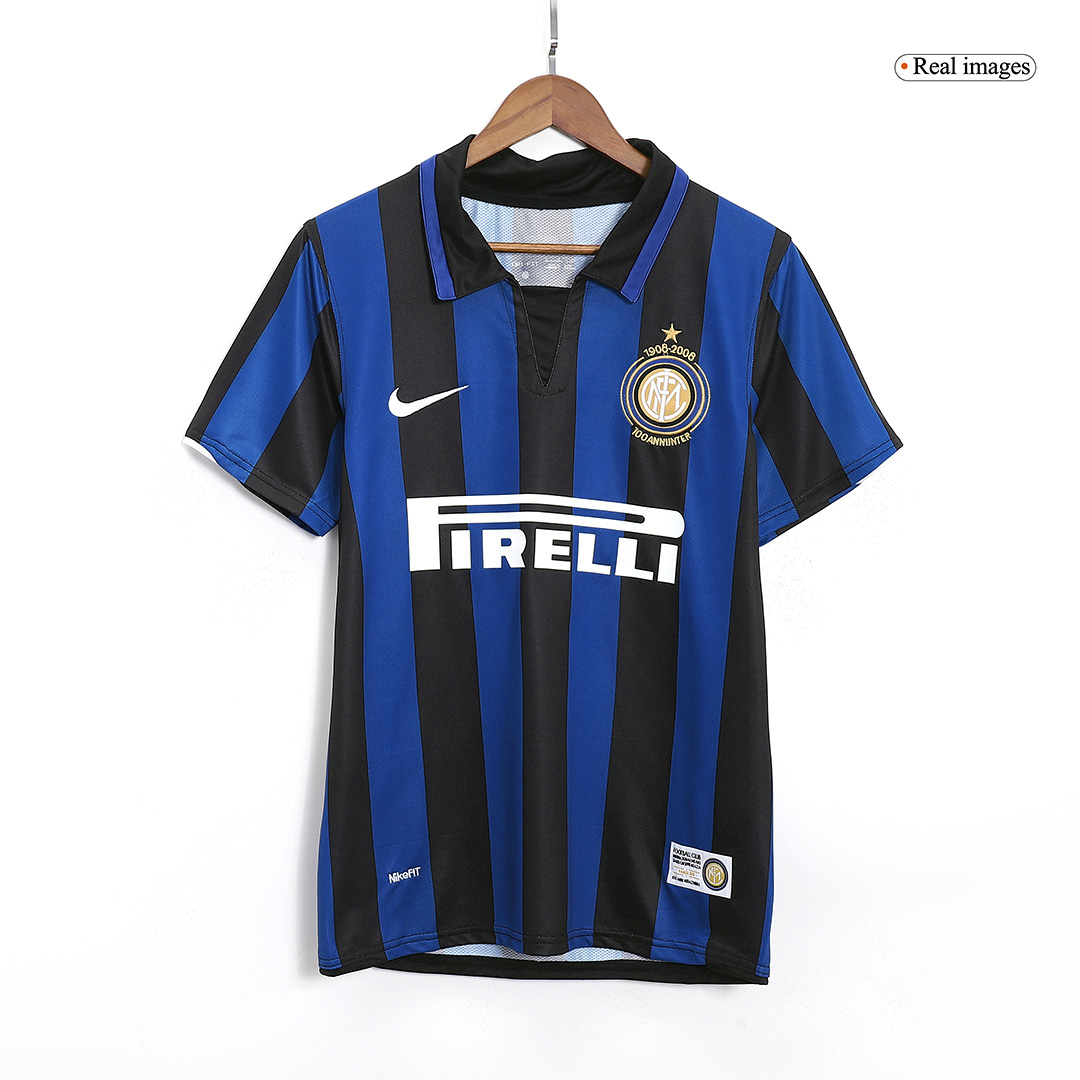Retro Inter Milan 100th Anniversary Home Jersey 2007/08 - minejerseys