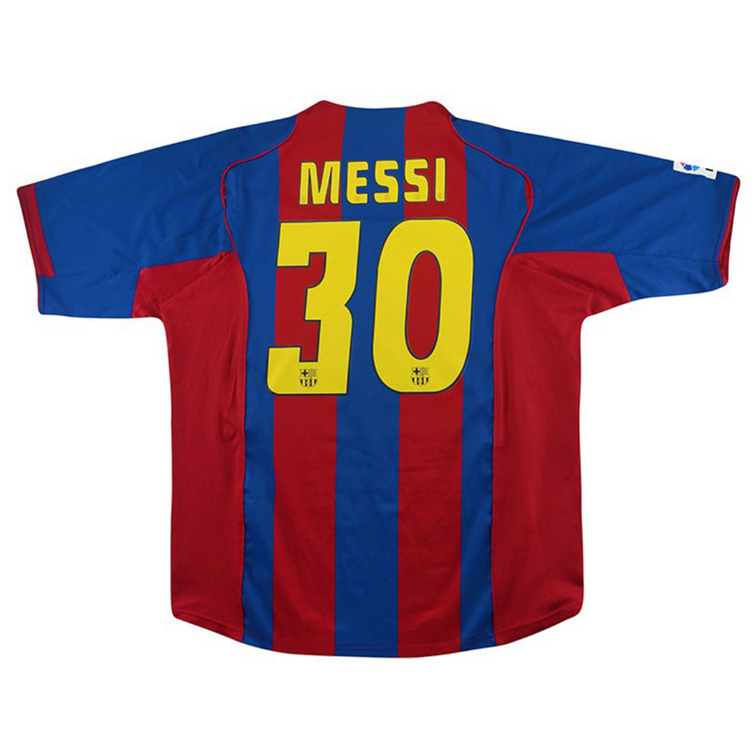 Messi #30 Retro Barcelona Home Jersey 2004/05 - minejerseys