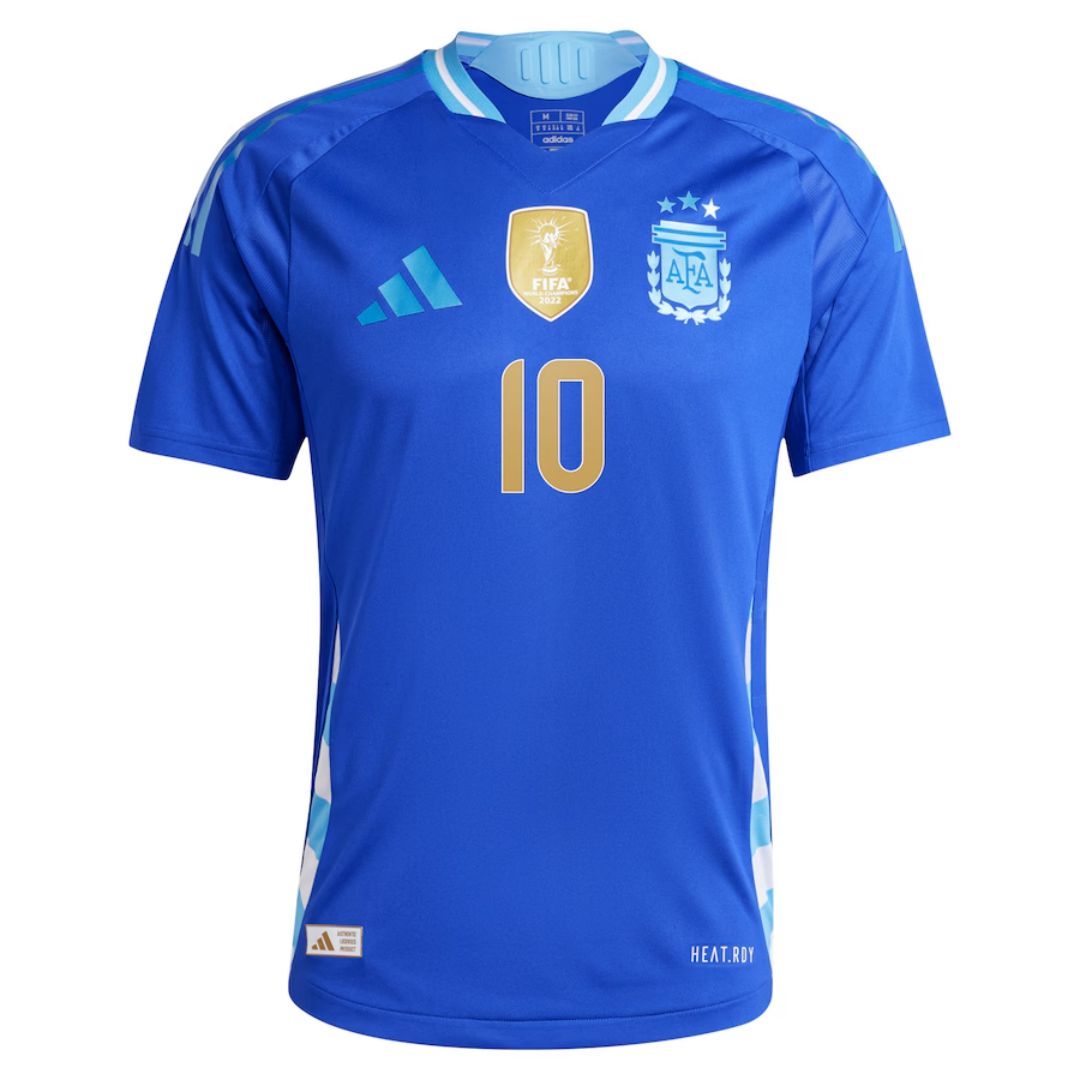 Messi #10 Argentina Away Match Jersey Player Version 2024 - minejerseys