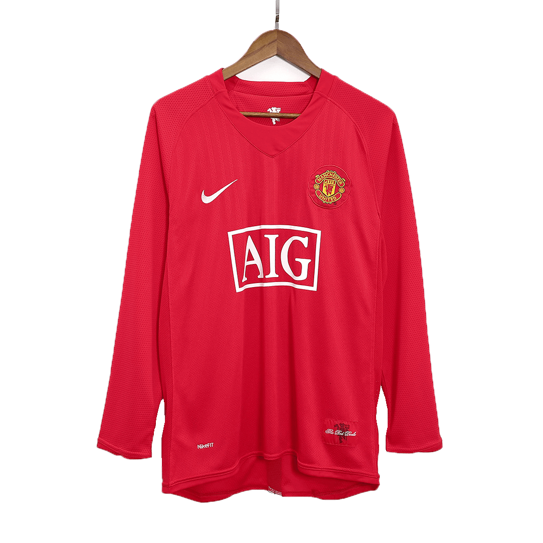 RONALDO #7 Retro Manchester United Home Jersey 2007/08 - minejerseys