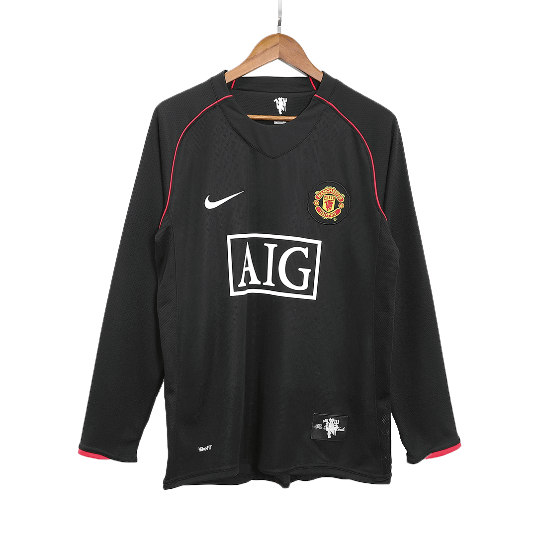 Retro Manchester United Away Long Sleeve Jersey 2007/08 - minejerseys
