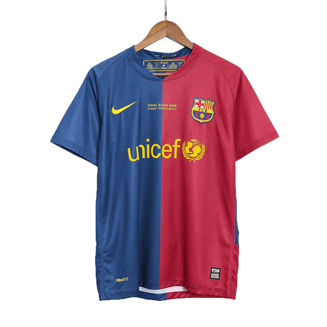 Retro Barcelona UCL Final Home Jersey 2008/09 - minejerseys