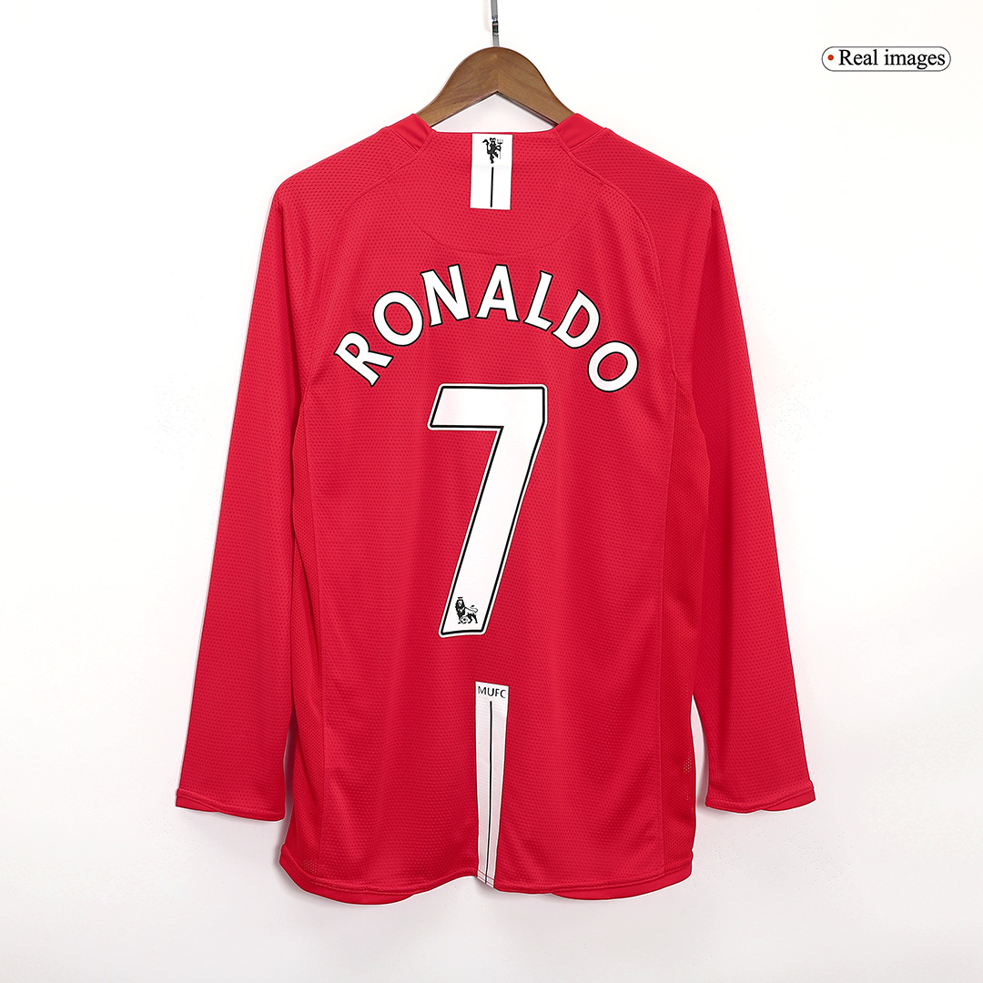 RONALDO #7 Retro Manchester United Home Jersey 2007/08 - minejerseys