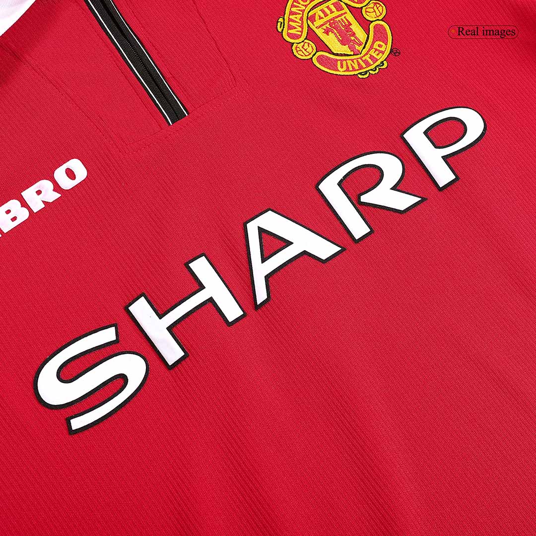 Retro Manchester United Home Long Sleeve Jersey 1998/00 - minejerseys